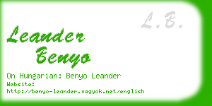 leander benyo business card